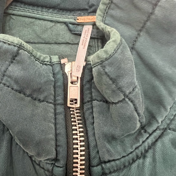 Free People Dark Green Quilted Dolman Jacket - Picture 3 of 4